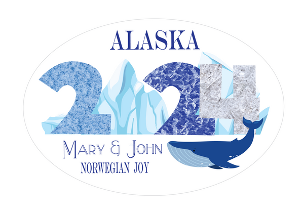 Alaska Cruise Door Magnet Choose Your Year