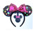 Mouse Head Glitter Pink Bow Wall Mount