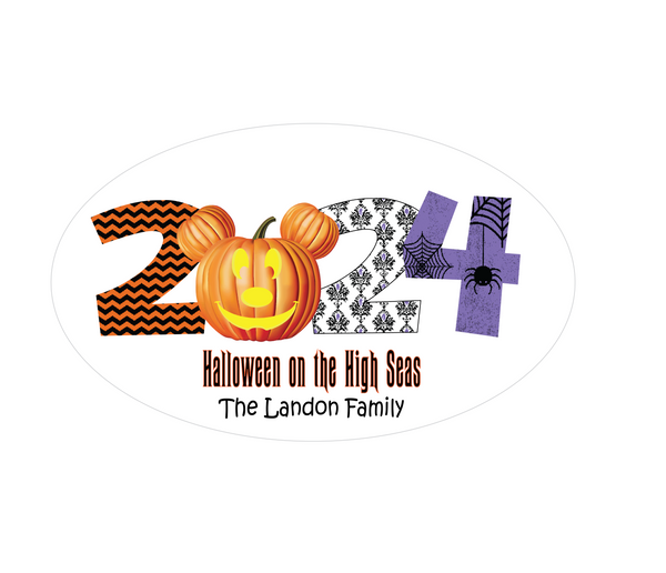 Halloween on the High Seas Cruise Door Magnet