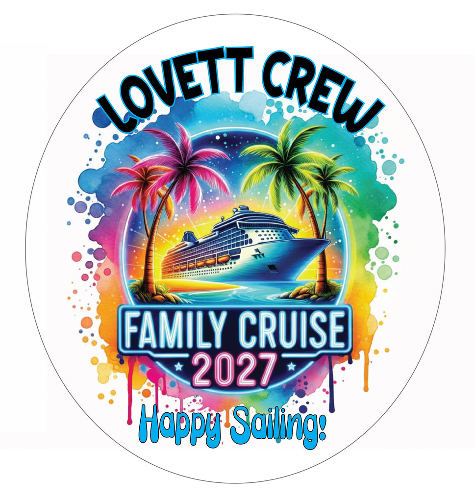 Family Cruise Choose Year Cruise Door Magnet
