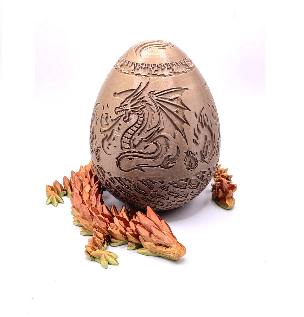 Dragon Egg with Flexible Crystal Dragon