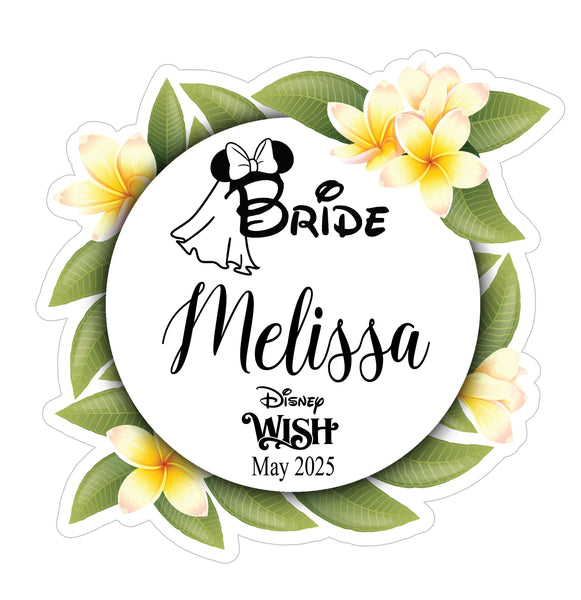 Mouse Girl Bride Wedding Cruise Door Magnet
