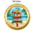 Porthole Beach Scene with Direction Signs Door Magnet