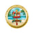 Porthole Beach Scene with Direction Signs Door Magnet