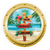 Porthole Beach Scene with Direction Signs Door Magnet