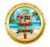 Porthole Beach Scene with Direction Signs Door Magnet