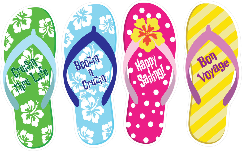 Flip Flop Cruise Door Magnet Bundle – 4 Piece Set