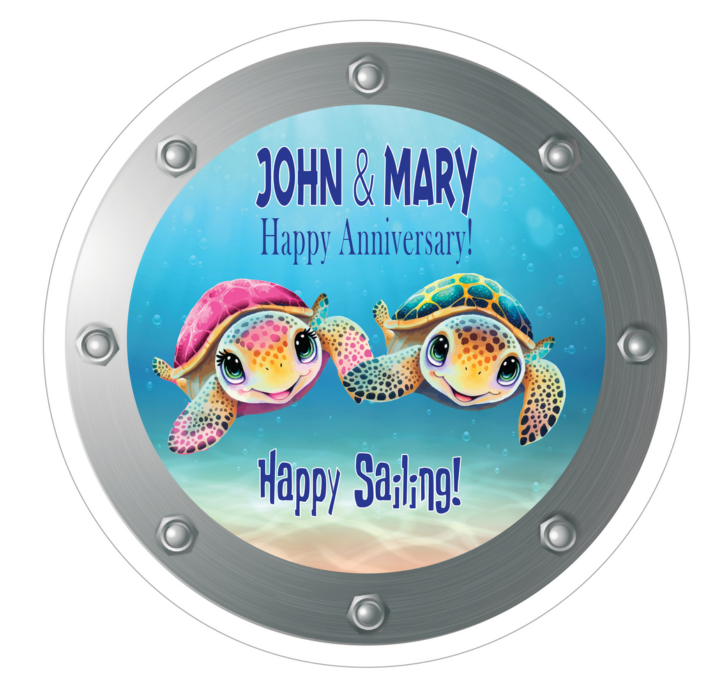 Turtle Couple Cruise Door Magnet