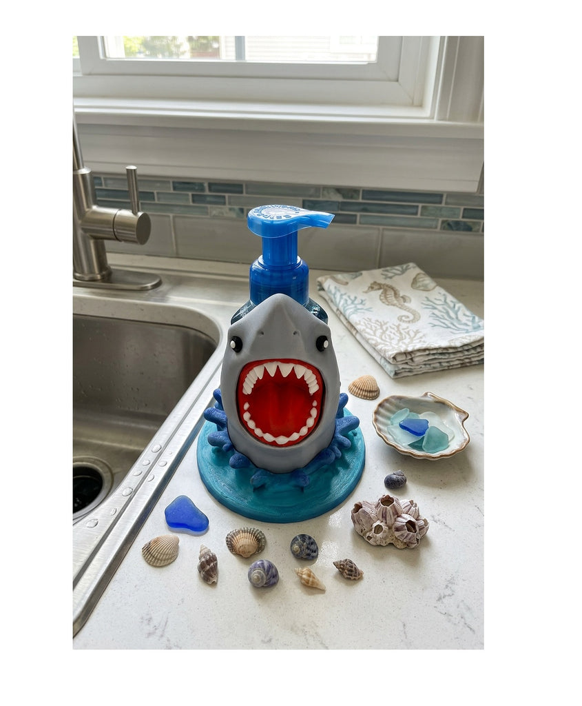 Shark Soap Dispenser Holder BBW Foaming
