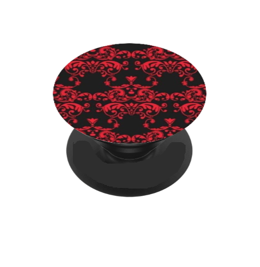 Red Damask Vinyl Decal For Phone Grip