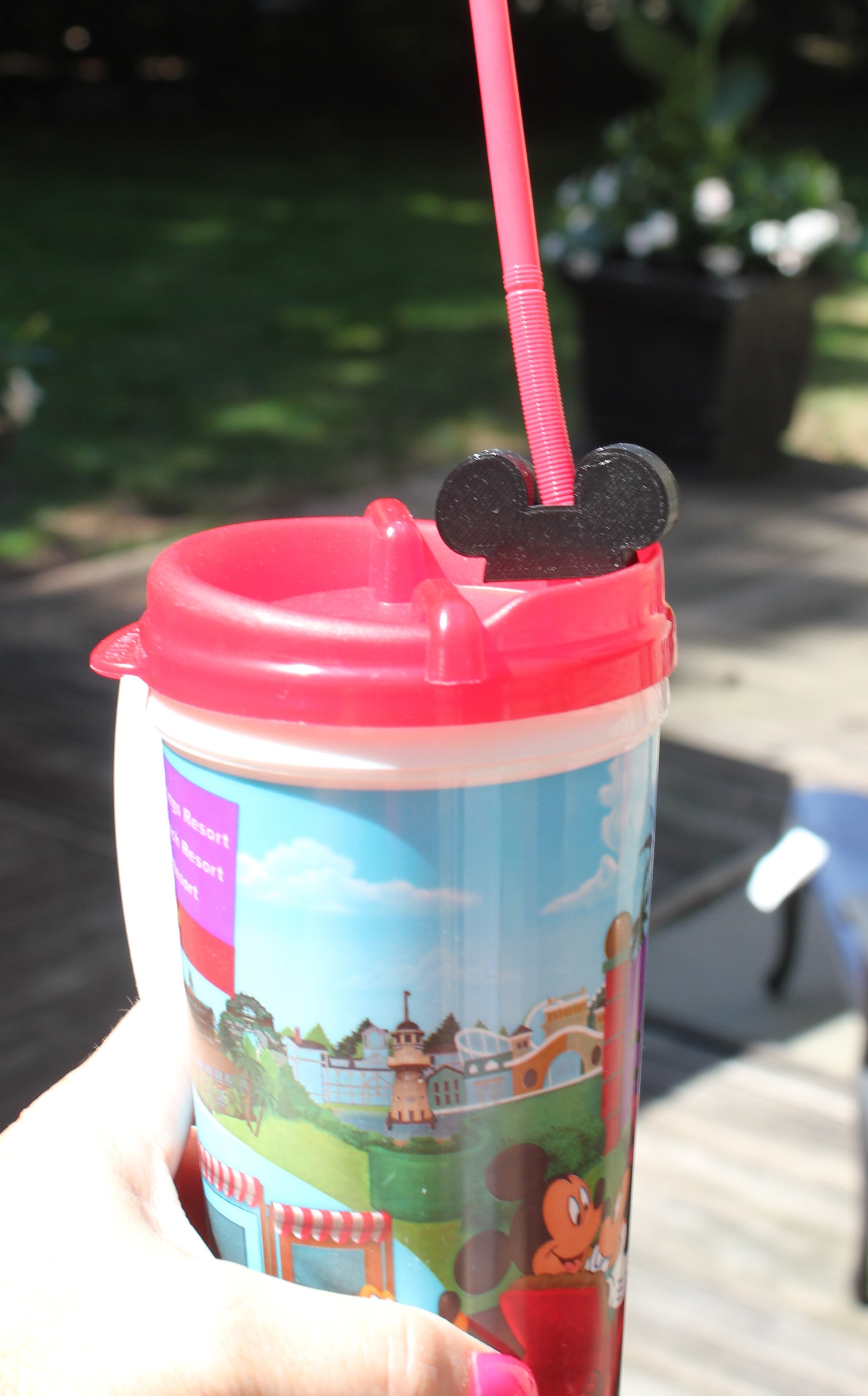 3D Printed Straw Topper Decoration For Disney Refillable Mug Mickey Balloon