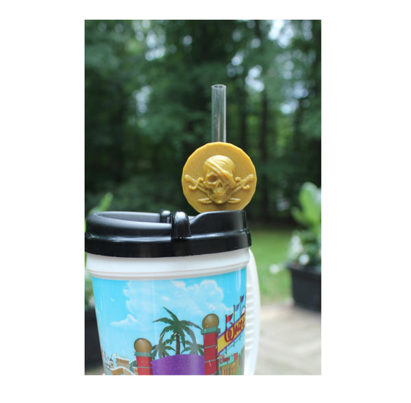 Pirate Gold Coin Straw Topper