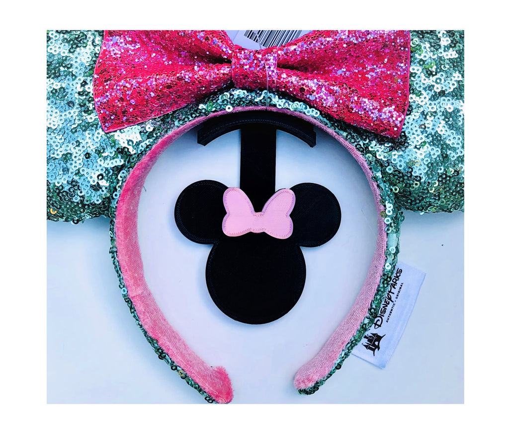 Mouse Head Pink Bow Wall Mount