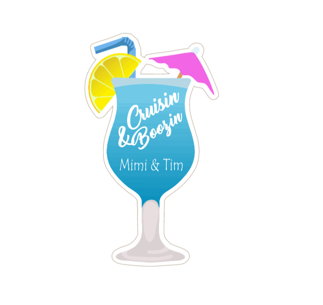 Blue Drink Cruisin & Boozin Personalized Cruise Door Magnet