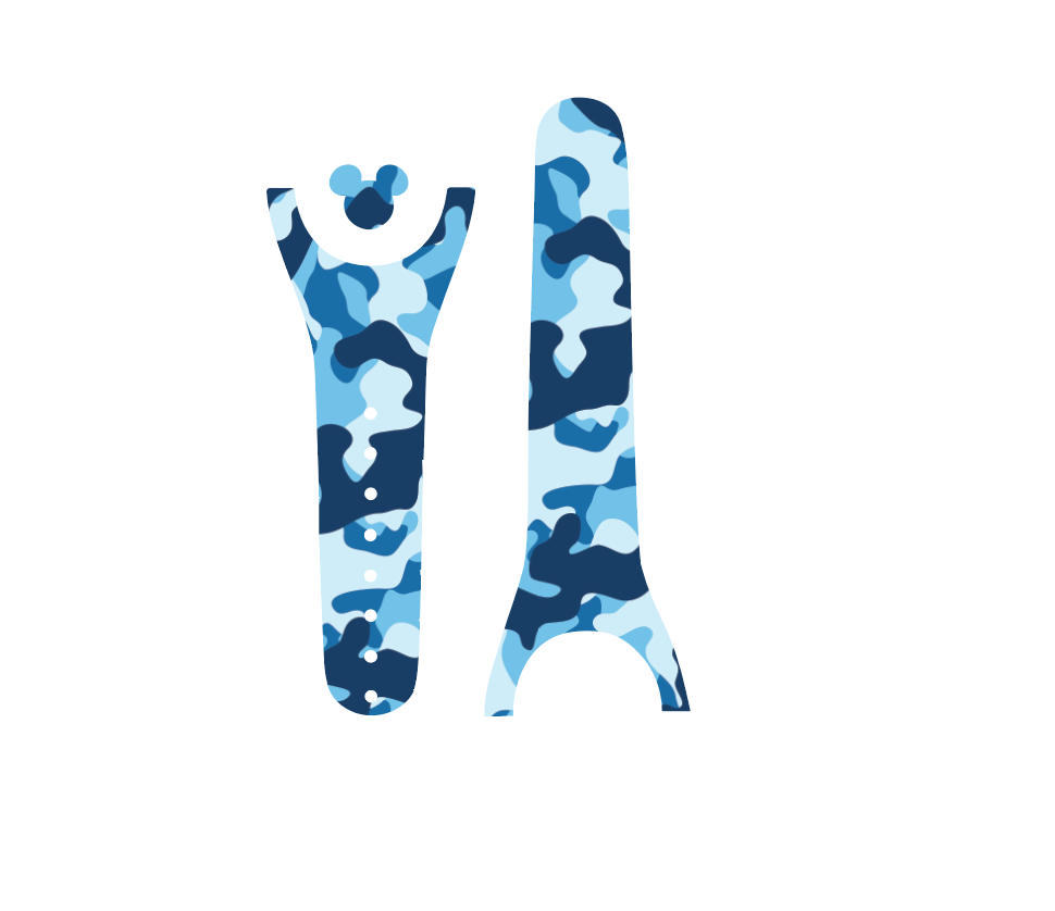 Blue Army Camouflage Magic Band Decal