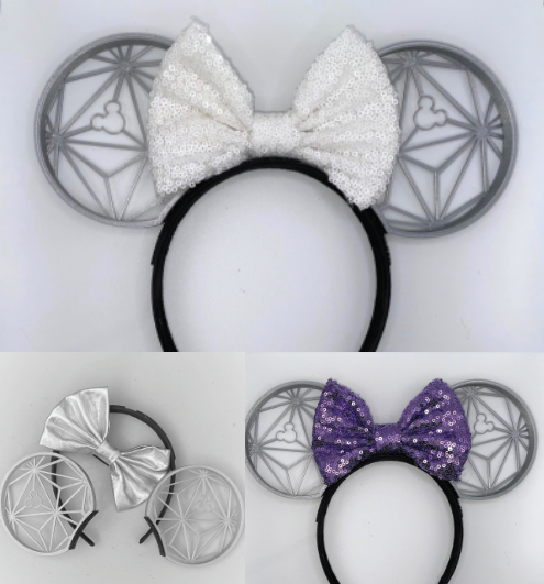 3D Printed Interchangeable Geometric Ears With Bow