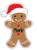 Gingerbread Boy Santa Hat Personalized Cruise Door Magnet