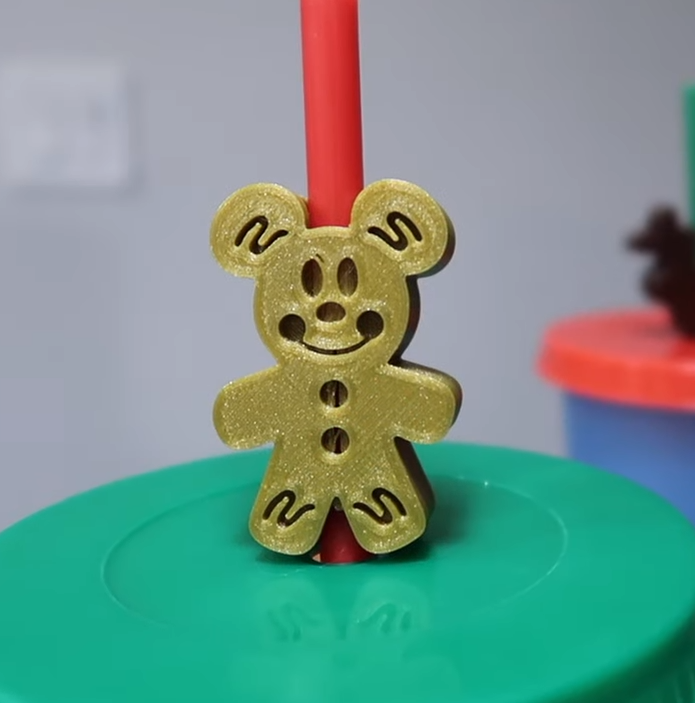 Disney Christmas Straw toppers are available. Decorate your