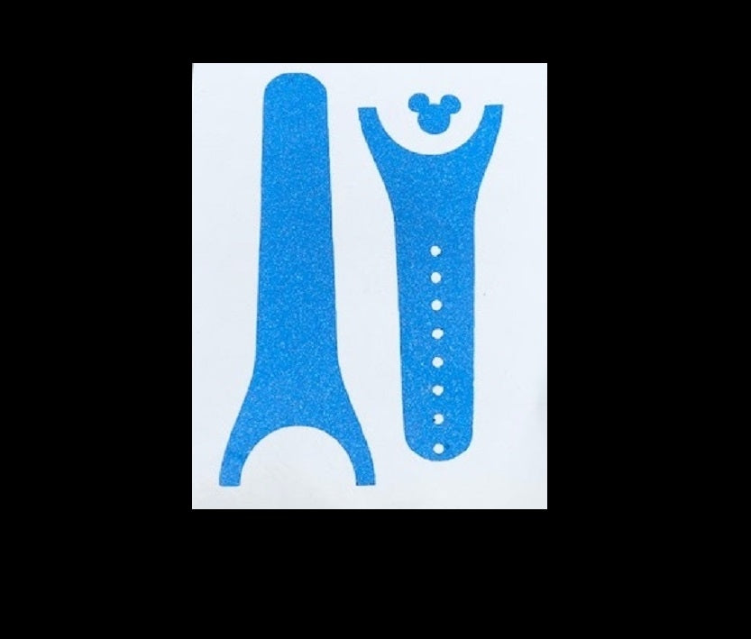 Blue Glitter Decal for Magic Band