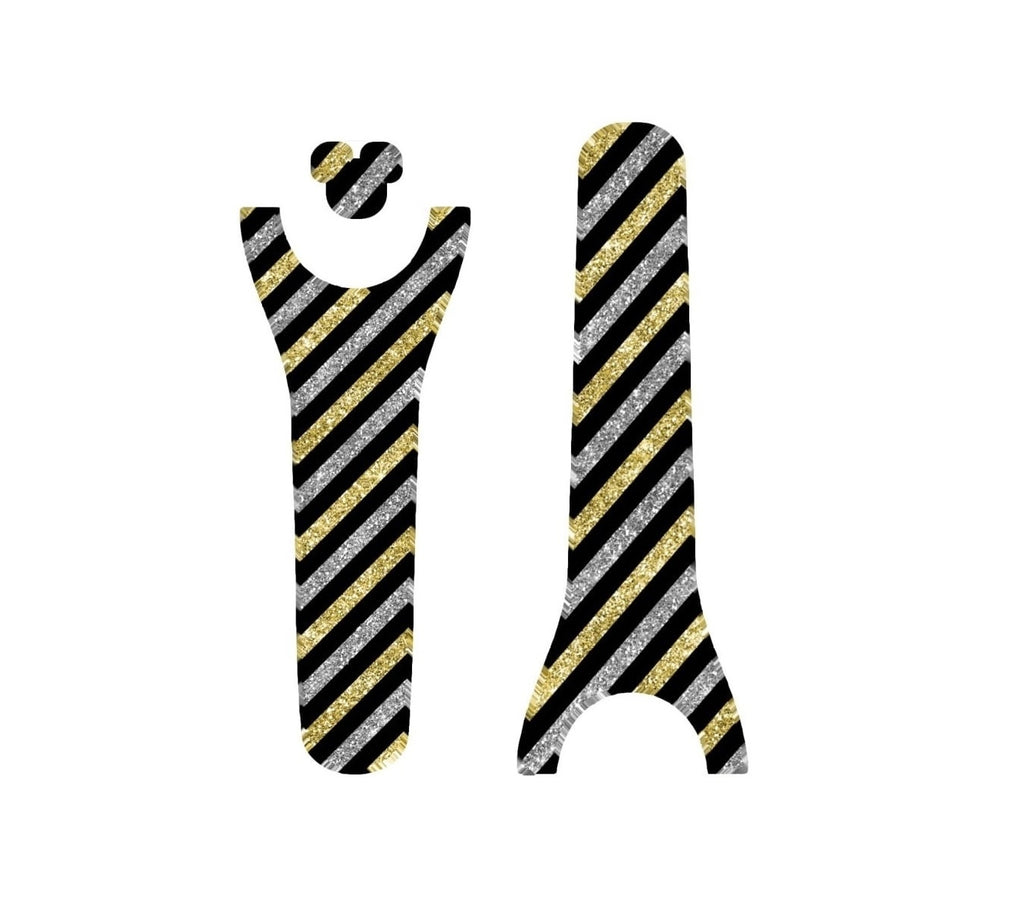 New Years Silver & Gold Stripes Decal Magic Band