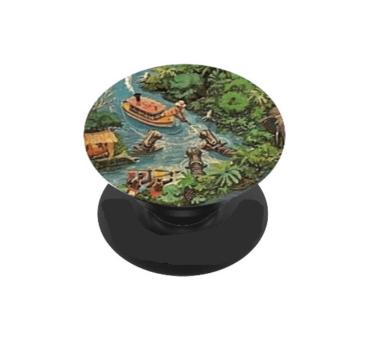 Jungle Ship Vinyl Decal For Phone Grip