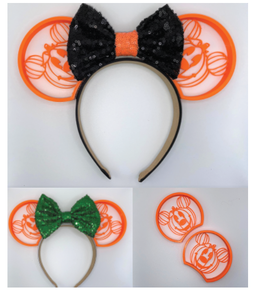 3D Printed Interchangeable Mouse Pumpkin Ears