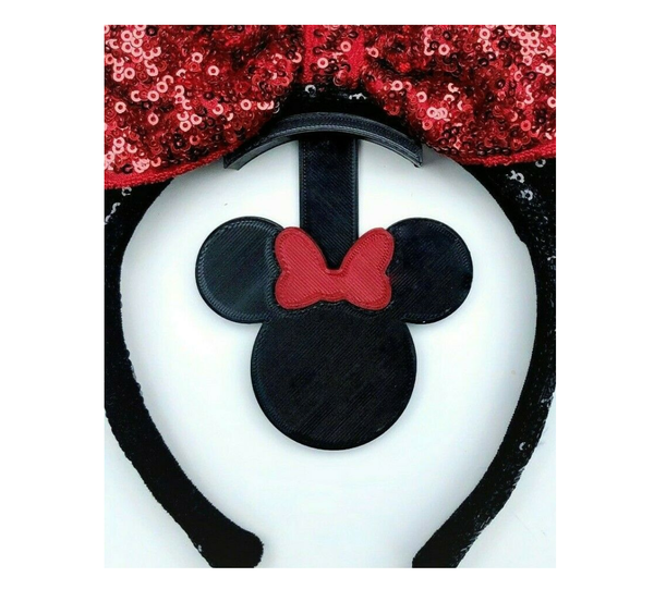 Mouse Head Red Bow Wall Mount