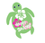 Choice of 1 Hibiscus Turtle Personalized Cruise Door Magnet - Many Color Choices